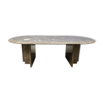 Table basse italienne en marbre gris, années 1970 Table basse italienne en marbre gris, années 1970