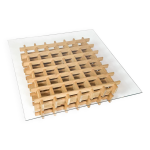 Table basse italienne moderne du milieu du sicle, structure en bois et verre, annes 1960