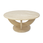 Table basse italienne en travertin, annes 1970