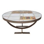 Table basse jean gregorieff roche bobois annes 70, cramique, 77 cm