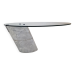 Table basse k1000 en verre et marbre de carrare team form ag, ronald schmitt, 1975