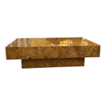 Table basse en loupe d orme annes 70