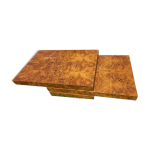 Table basse en loupe d'orme par roche bobois, 1970