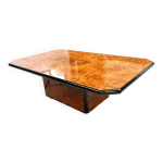 Table basse en loupe d orme roche bobois, 1980