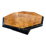 Table basse en loupe d orme vintage 70s Table basse en loupe d orme vintage 70s