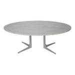 Table basse en marbre par herbert hirche pour christian holzpfel, annes 1960