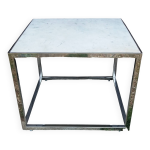 Table basse marbre et inox Table basse marbre et inox