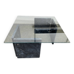 Table basse en marbre vintage années 70 design italien Table basse en marbre vintage années 70 design italien