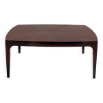 Table basse marqueterie de noyer vers 1970