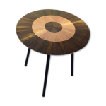 Table basse en marqueterie de paille