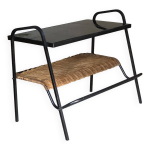 Table basse m�tal et rotin