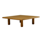 Table basse minimaliste en bois de fr�ne, europe des ann�es 1980.