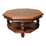 Table basse octogonale en pierre de lave Table basse octogonale en pierre de lave