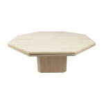 Table basse octogonale en travertin italien, années 1980 Table basse octogonale en travertin italien, années 1980