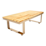 Table basse en onyx marbre 70's