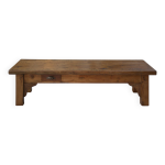 Table basse en orme massif 2 petits tiroirs 1950's Table basse en orme massif 2 petits tiroirs 1950's