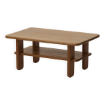 Table basse en orme massif par alain gaubert vintage circa 1980