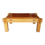 Table basse en orme massif années 1960 Table basse en orme massif années 1960