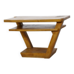 Table basse en orme massif du milieu du siècle, allemagne, années 1960 Table basse en orme massif du milieu du siècle, allemagne, années 1960