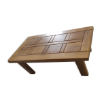 Table basse en orme massif vers 1960 Table basse en orme massif vers 1960