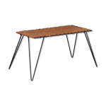 Table basse en osier des annes 1950 des pays - bas