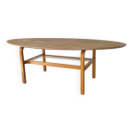 Table basse ovale en hêtre, ikea 1980 Table basse ovale en hêtre, ikea 1980