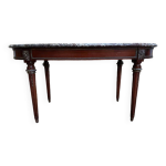 Table basse ovale en marbre de style louis xvi