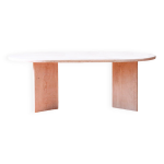 Table basse ovale en travertin