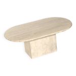 Table basse ovale en travertin taille moyenne Table basse ovale en travertin taille moyenne