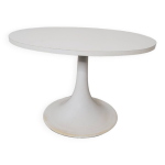Table basse ovale vintage pied tulipe des annes 70
