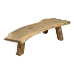 Table basse / pied de lit bois en demi - lune Table basse / pied de lit bois en demi - lune