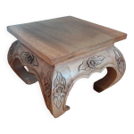 Table basse porte plante bout de canapé bois sculpté indonésie Table basse porte plante bout de canapé bois sculpté indonésie