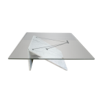 Table basse postmoderne en marbre italien, ann�es 1980