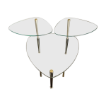 Table basse pre sentoir de magasin à 3 étagères, par edoardo paoli, ca 1950s Table basse pre sentoir de magasin à 3 étagères, par edoardo paoli, ca 1950s