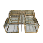 Table basse avec quatre tables gigognes, maison charles, france, vers 1970
