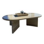 Table basse rectangle format oblong 100% travertin romain Table basse rectangle format oblong 100% travertin romain