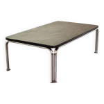 Table basse rectangulaire heinz lilienthal en ardoise et pierre noire, modèle bogota, années 70 Table basse rectangulaire heinz lilienthal en ardoise et pierre noire, modèle bogota, années 70