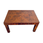 Table basse rectangulaire en loupe de thuya
