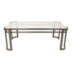 Table basse rectangulaire vintage italienne morex en verre transparent Table basse rectangulaire vintage italienne morex en verre transparent