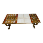 Table basse roche bobois , designer gregoireff , pierre de lave �maill�e