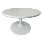Table basse ronde blanche par artifort, années 1970 Table basse ronde blanche par artifort, années 1970