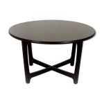 Table basse ronde en bois restaurée, tchécoslovaquie, années 1970 Table basse ronde en bois restaurée, tchécoslovaquie, années 1970