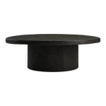 Table basse ronde brutaliste en pierre de rsine, annes 1970, pays - bas.