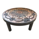 Table basse ronde en cramique