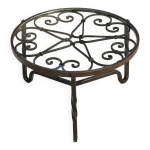Table basse ronde en fer forgé 1950 Table basse ronde en fer forgé 1950