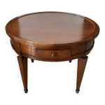 Table basse ronde en merisier