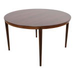 Table basse ronde en palissandre par severin hansen pour haslev mbelsnedkeri, annes 1960