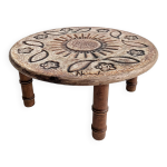 Table basse ronde en pierre de lave de fran�ois chaty pour vallauris, ann�es 1960