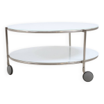 Table basse ronde en verre opaline ikea 1980 sude