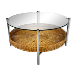 Table basse ronde vintage, pays - bas, annes 1960